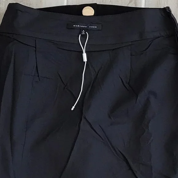 Endless Rose Black high waist skirt with Gold metal buttons - Picture 4 of 7